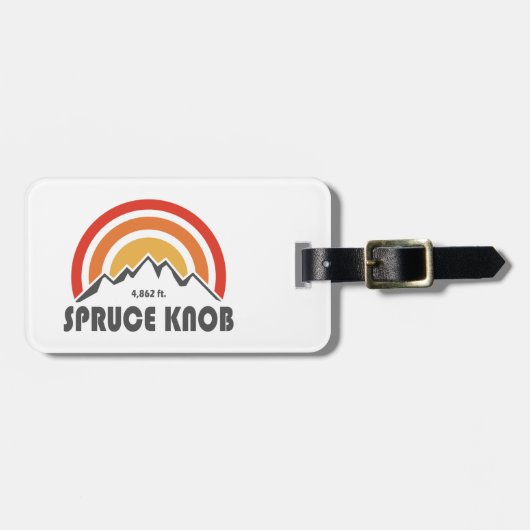 Spruce Knob Gepäckanhänger (Vorderseite horizontal)