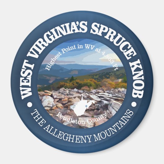 Spruce Knob Magnet (Vorne)