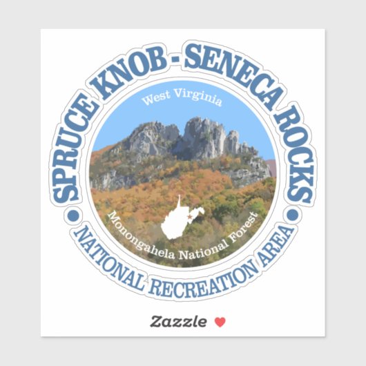 Spruce Knob - Seneca Rocks NRA Aufkleber (Blatt)