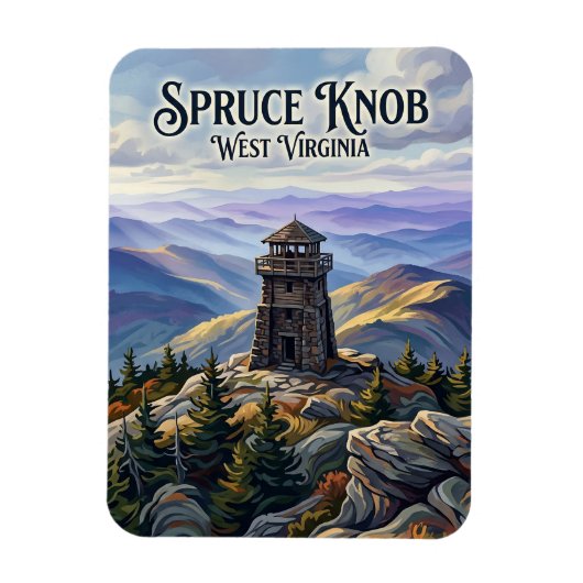 Spruce Knob West Virginia Magnet (Vertikal)