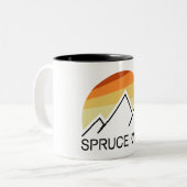 Spruce Knob West Virginia Retro Zweifarbige Tasse (Vorderseite Links)