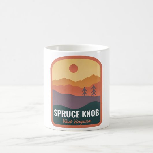 Spruce Knob West Virginia Sunset Kaffeetasse (Mittel)