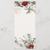 Spruce & Lace | Winter Floral Wedding Program Programm (Rückseite)