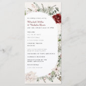 Spruce & Lace | Winter Floral Wedding Program Programm (Vorderseite)
