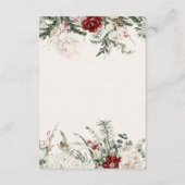 Spruce & Lace | Winter Florals Wedding Details Begleitkarte (Rückseite)