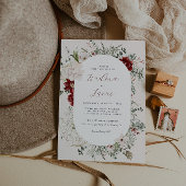 Spruce & Lace | Winter Florals Wedding Einladung