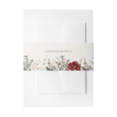 Spruce & Lace | Winterblumenhochzeit Einladungsbanderole (Vorderseite Beispiel)