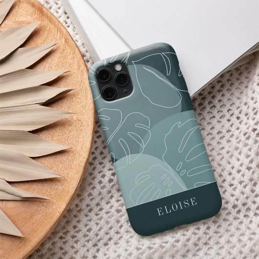 Spruce & Mint Boho Tropical Monstera Leaf Case-Mate iPhone Hülle