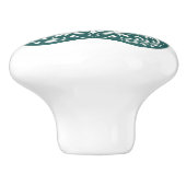 Spruce Pawprint Skandi Folk Art Keramik Knob Keramikknauf (Seitenansicht)