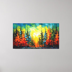 Spruce phon farbenfrohe Splash-Malerei Leinwanddruck
