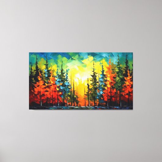 Spruce phon farbenfrohe Splash-Malerei Leinwanddruck (Vorderseite)