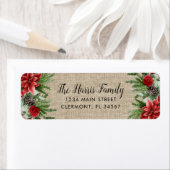 Spruce Pinecone und Poinsettia auf Burlap (Insitu)