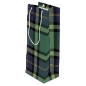 Spruce plaid geschenktüte für weinflaschen (Rückseite Schrägansicht)