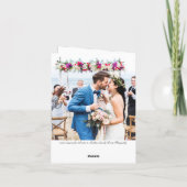 Spruce Point Inn Boothbay Hafen Karte Hochzeit (Rückseite)