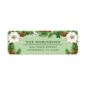 Spruce Sprigs und Winter Berries Label (Vorne)