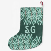 Spruce Tannenbaum Blätter Grüner WeihnachtsStrumpf Kleiner Weihnachtsstrumpf (Rückseite)