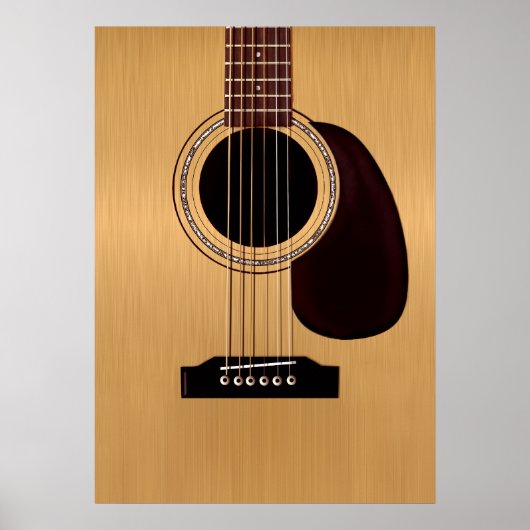 Spruce Top Acoustic Gitarre Poster (Vorne)