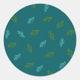 Spruce Twigs - Auf einem Wald Runder Aufkleber