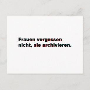 spruch über Frauen Postkarte