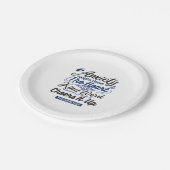 Sprüche 12,25 Bibelvers – Kind Word Art Pappteller (Schrägansicht)