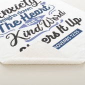 Sprüche 12,25 Bibelvers – Kind Word Art Sherpadecke (3/4)