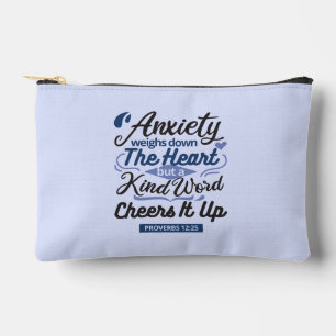 Sprüche 12,25 Bibelvers – Kind Word Art Zubehörtasche