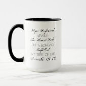Sprüche 13:12 Hoffnung Bibelvers Tasse (Links)