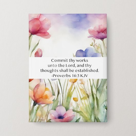 Sprüche 16:3 Lutherbibel Befiehl dem Herrn deine W Button (Vorderseite)