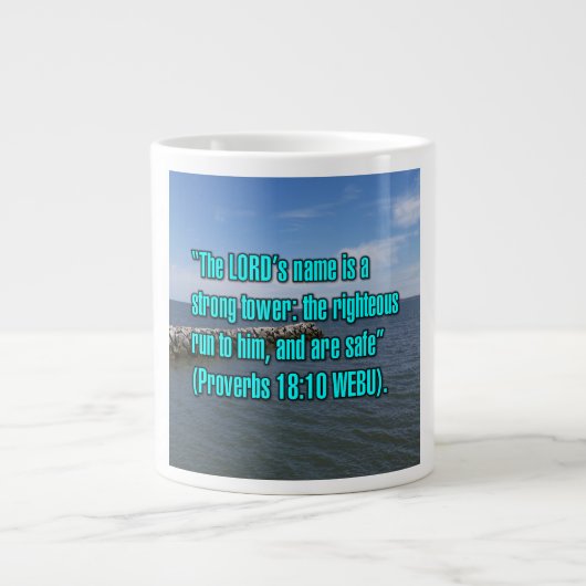 Sprüche 18:10 WEBU Tasse (Vorderseite)