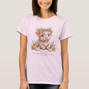 Sprüche 3125 KJV Herbst Fluffiges Mädchen Kuh Boho T-Shirt