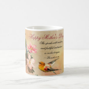 Sprüche 31:26, Bibelvers, Muttertag Vintage Kaffeetasse