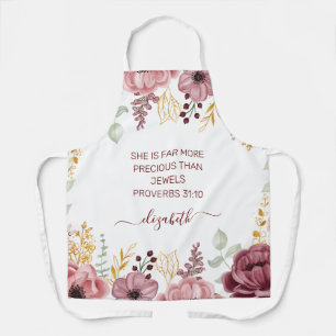 Sprüche 31 Elegante pastellrosa Blume Schürze