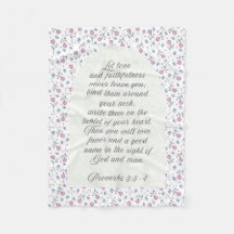 Sprüche 3:3–4 Florale Schriftstelle 