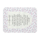 Sprüche 3:3–4 Florale Schriftstelle Magnet (Horizontal)