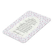 Sprüche 3:3–4 Florale Schriftstelle Magnet (Linke Seite)