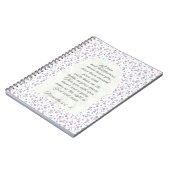 Sprüche 3:3–4 Florale Schriftstelle Notizblock (Linke Seite)