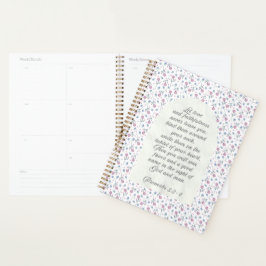 Sprüche 3:3–4 Florale Schriftstelle  Planer