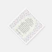 Sprüche 3:3–4 Florale Schriftstelle  Serviette (Ecke)