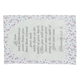 Sprüche 3:3–4 Florales Schriftwort  Kissenbezug