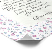Sprüche 3:3–4 Florales Schriftwort Poster (Ecke)