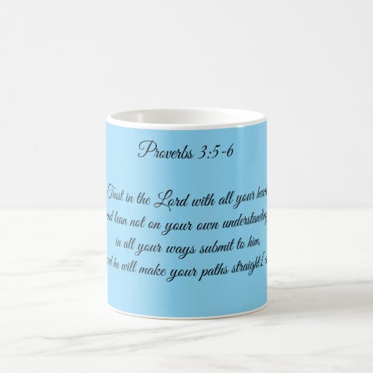 Spruche 3:5-6 Tasse (Mittel)