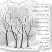 Sprüche 3:5-6 Vertraue auf den Herrn Aufkleber (Vorderseite)