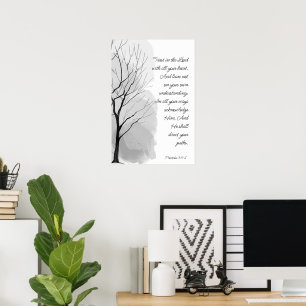Sprüche 3:5-6 Vertraue auf den Herrn Poster