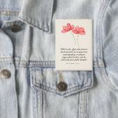 Sprüche 3:5–6 Vertraue auf den Herrn Rosa Floral Button (Insitu)