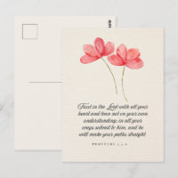 Sprüche 3:5–6 Vertrauen in den Herrn Rosa Floral