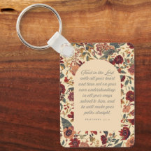 Sprüche 3:5–6 Vertrauen in den Herrn Vintage Flora