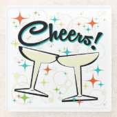 Sprudelnd Gehen-Gehen! Glasuntersetzer (Vorderseite)