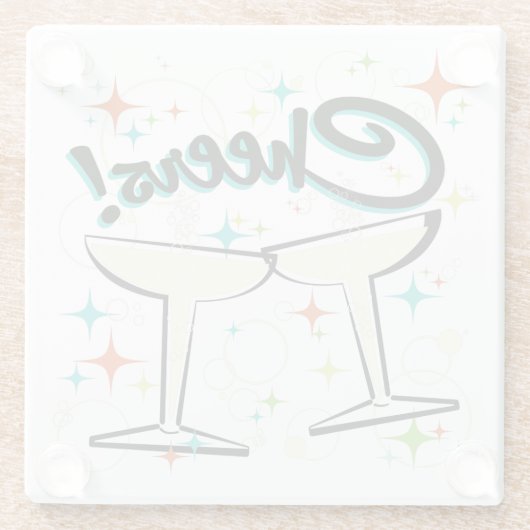 Sprudelnd Gehen-Gehen! Glasuntersetzer (Rückseite)