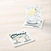 Sprudelnd Gehen-Gehen! Rechteckiger Pappuntersetzer (Vor Ort)