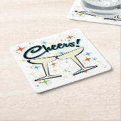 Sprudelnd Gehen-Gehen! Rechteckiger Pappuntersetzer (angewinkelt)